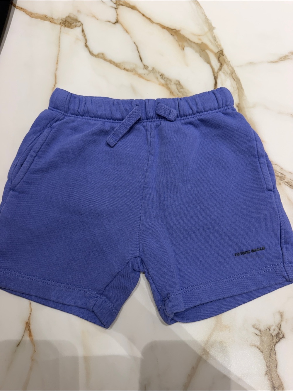 Kids Blue Drawstring Cotton Shorts 5yr